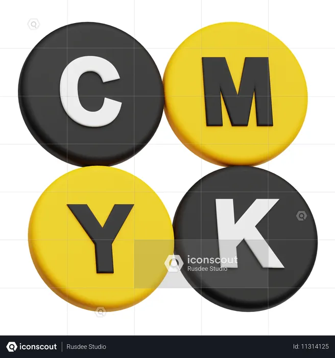 CMYK  3D Icon