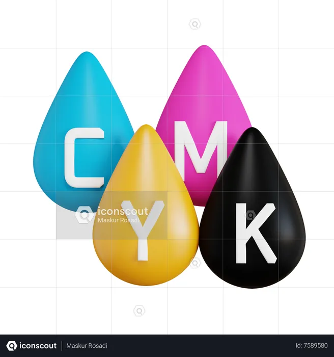 Cmyk Color  3D Icon