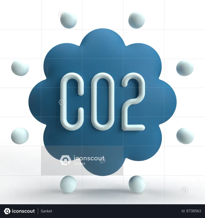 Co2  3D Icon