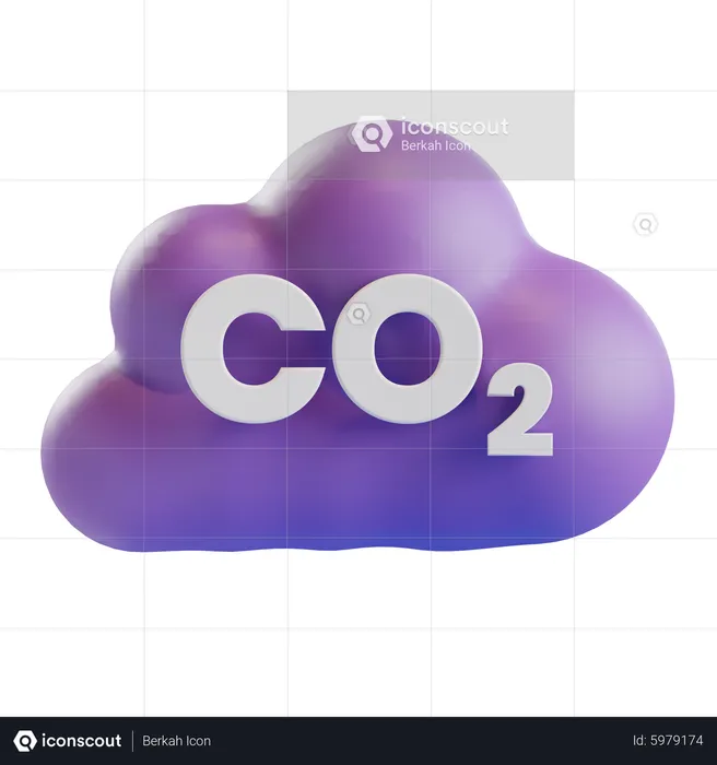 CO2 Cloud  3D Icon