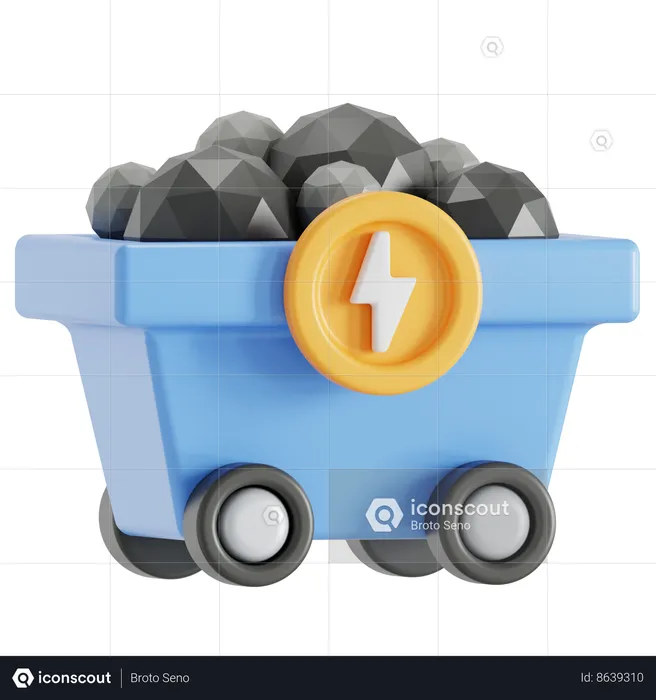 Coal  3D Icon
