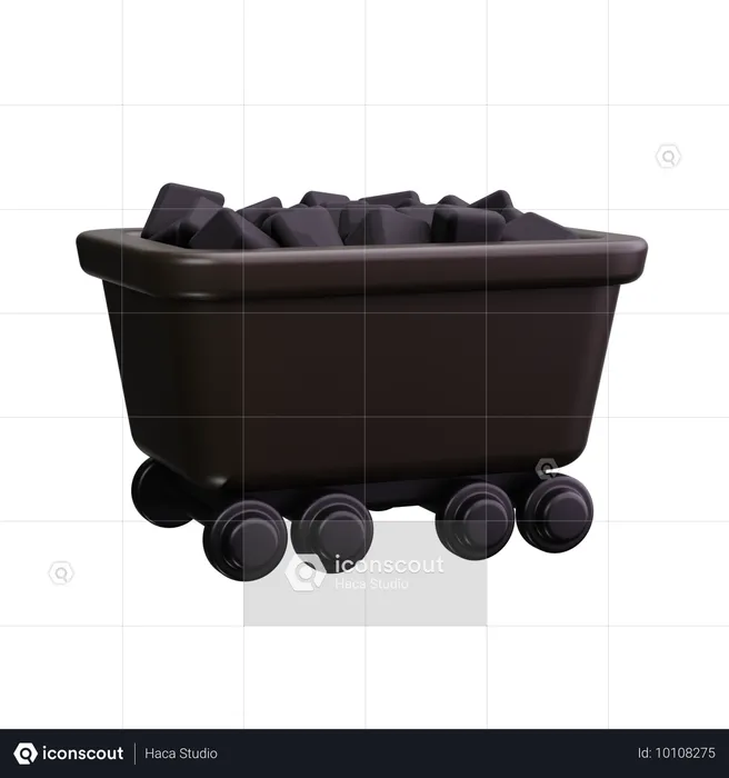 石炭車  3D Icon