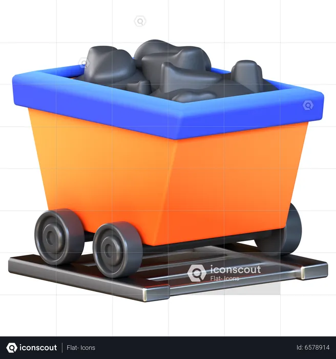 Coal Cart  3D Icon