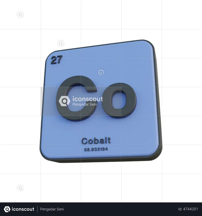 Cobalt  3D Illustration