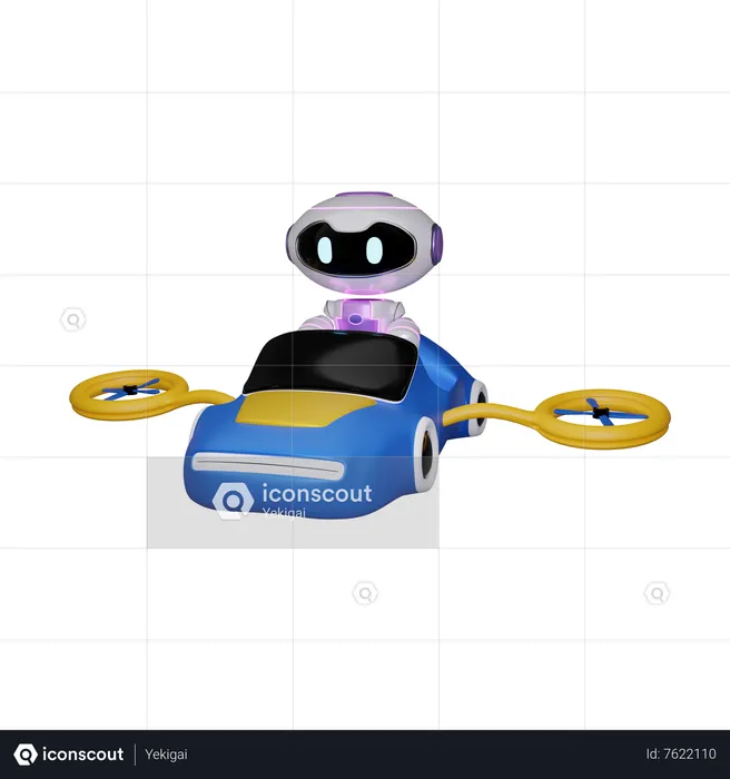 Coche Autónomo  3D Icon