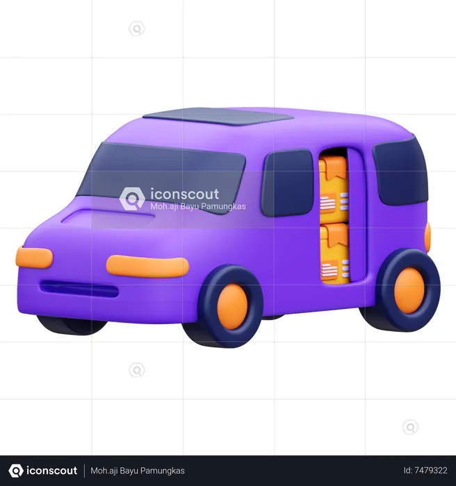 Coche de reparto  3D Icon