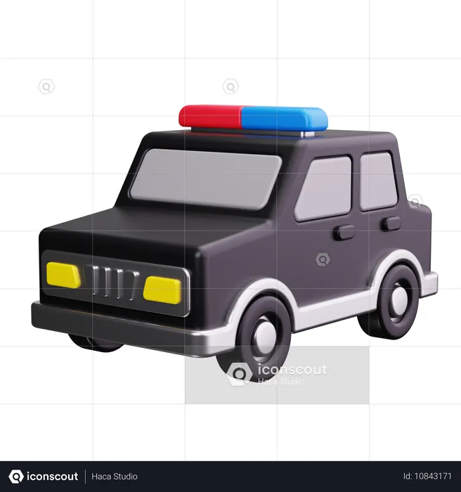 Coche de policía  3D Icon