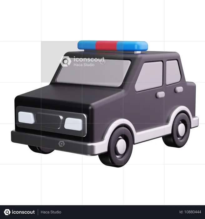 Coche de policía  3D Icon