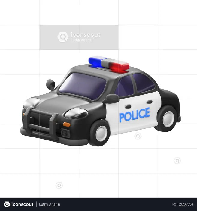 Coche de policía  3D Icon