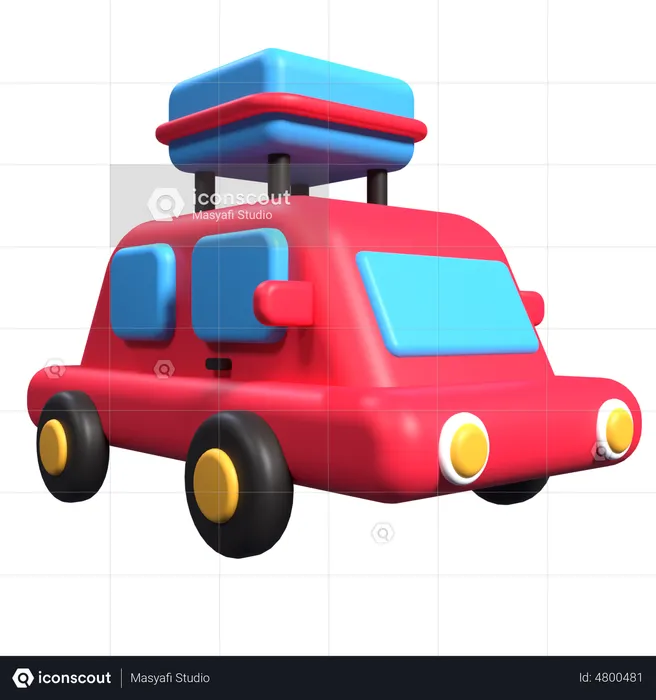 Coche de viaje  3D Illustration