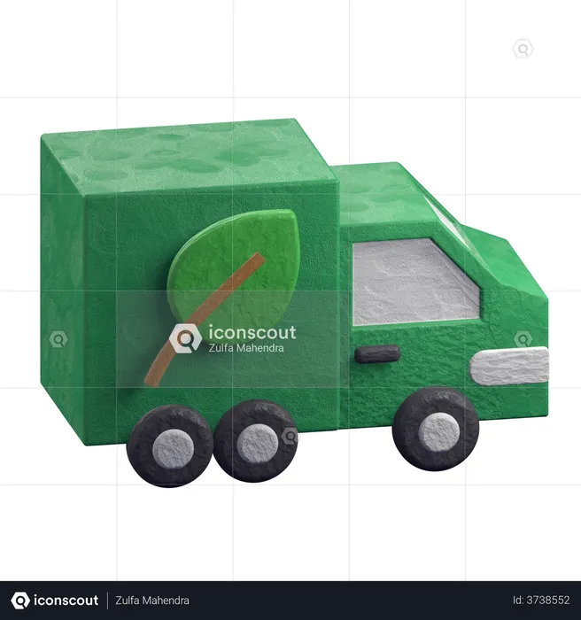 Coche ecológico  3D Icon