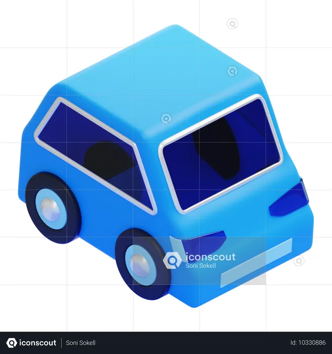 Coche eléctrico  3D Icon