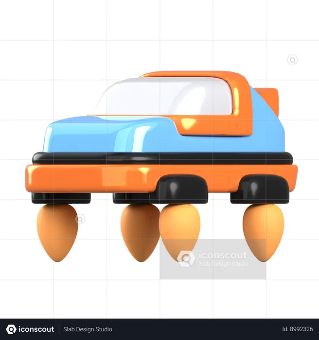 Auto flotante  3D Icon