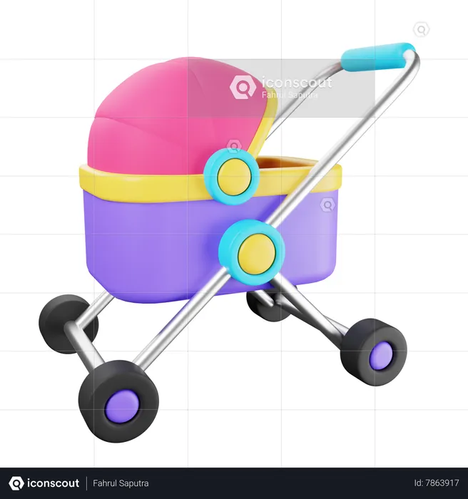 Carrito de bebé  3D Icon