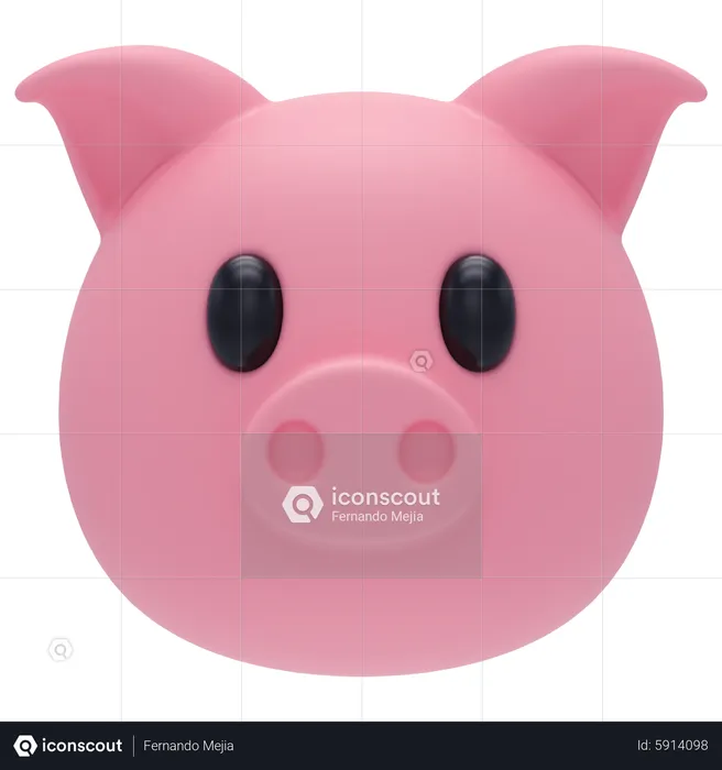 Cochon Emoji 3D Icon