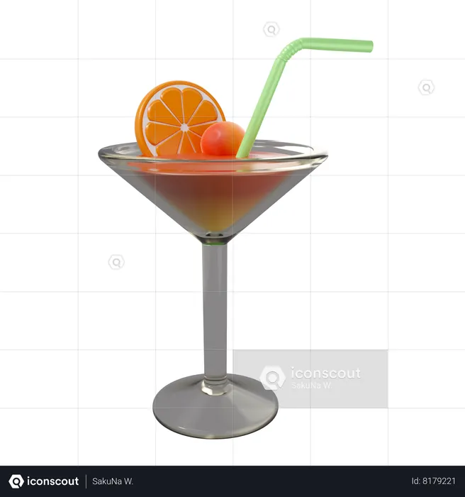 Cocktail  3D Icon