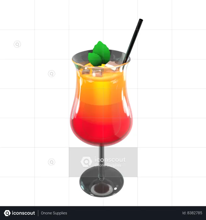 Cocktail  3D Icon