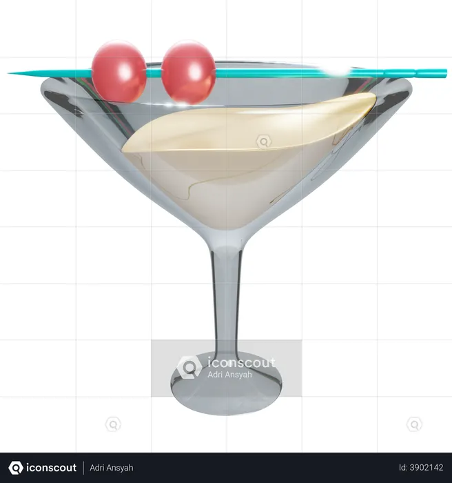 Cocktail  3D Illustration
