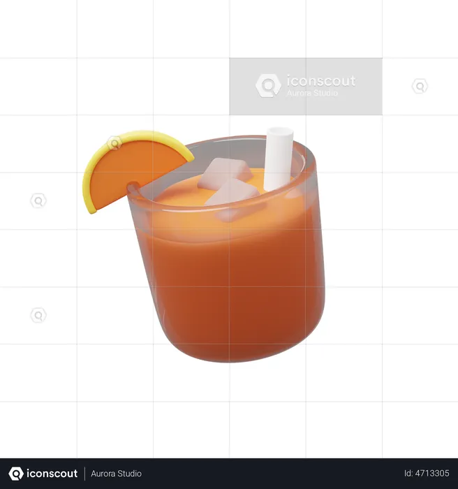 Cocktail  3D Illustration