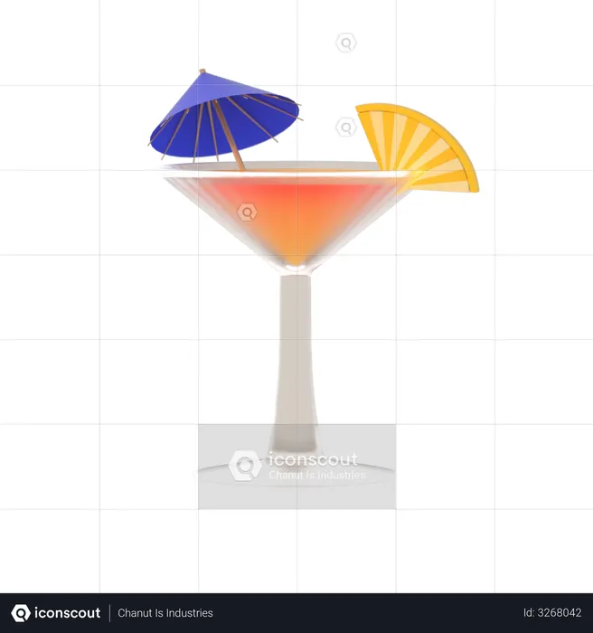 Cocktail  3D Illustration