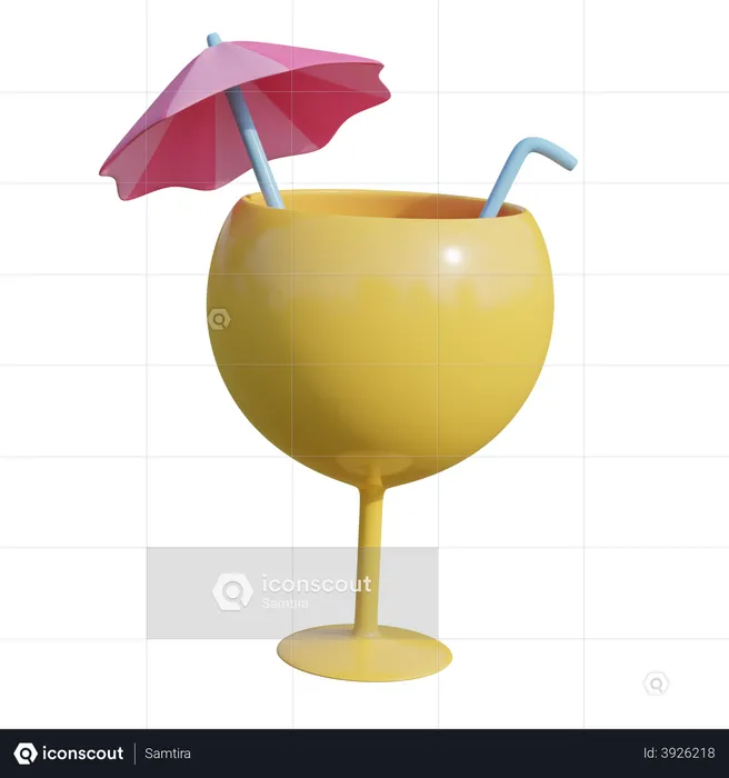 Cocktail  3D Illustration
