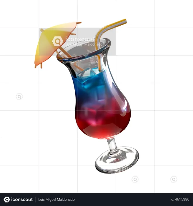 Cocktail  3D Illustration