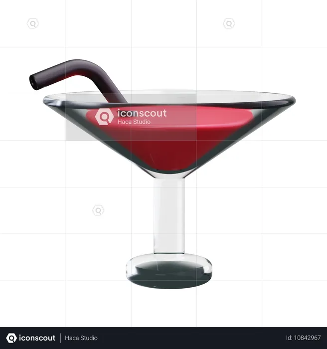 Cocktail Glas  3D Icon