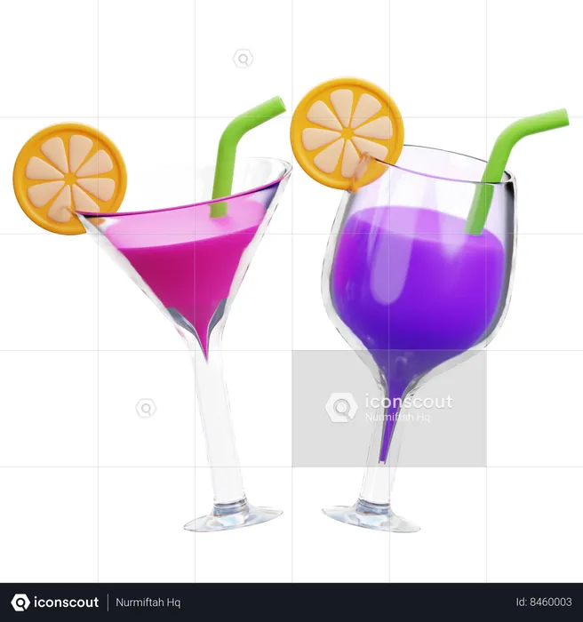 Cocktails  3D Icon