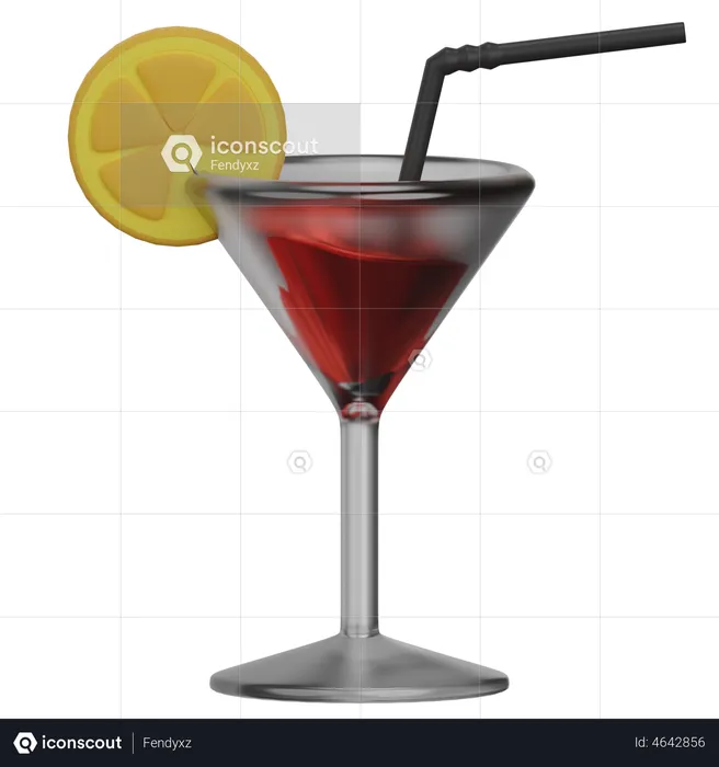 Cocktails sans alcool  3D Illustration