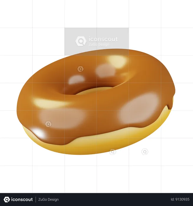 Cocolate Donut  3D Icon