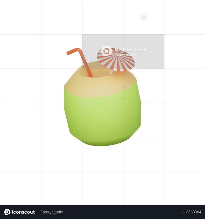 Coconut drink  3D Icon