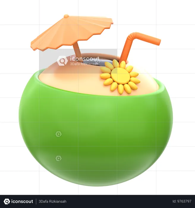 Coconut Drink  3D Icon