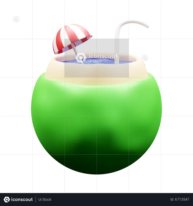 Coconut Drink  3D Icon