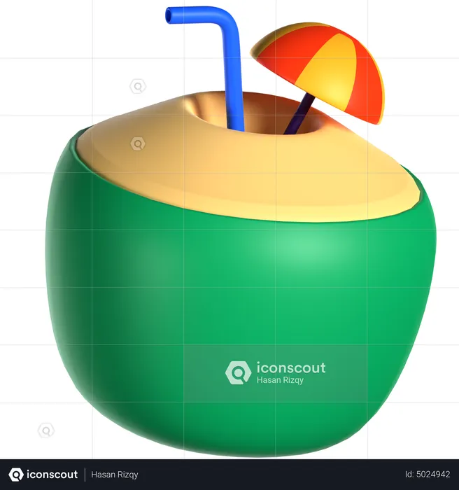 Coconut Drink  3D Icon