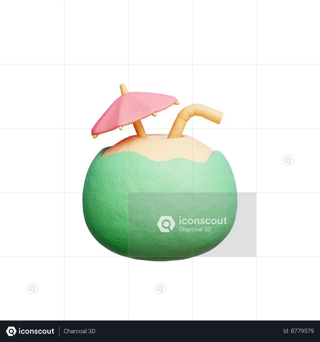 Coconut Drink  3D Icon
