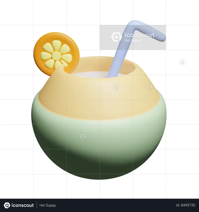 Coconut Drink  3D Icon