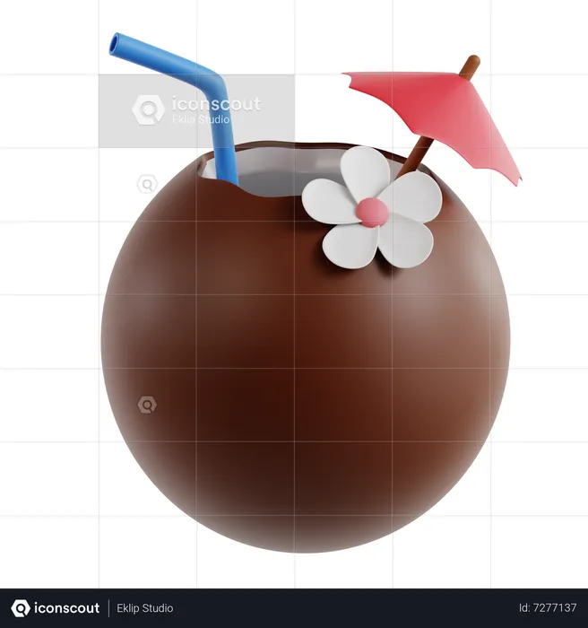 Coconut Drink  3D Icon