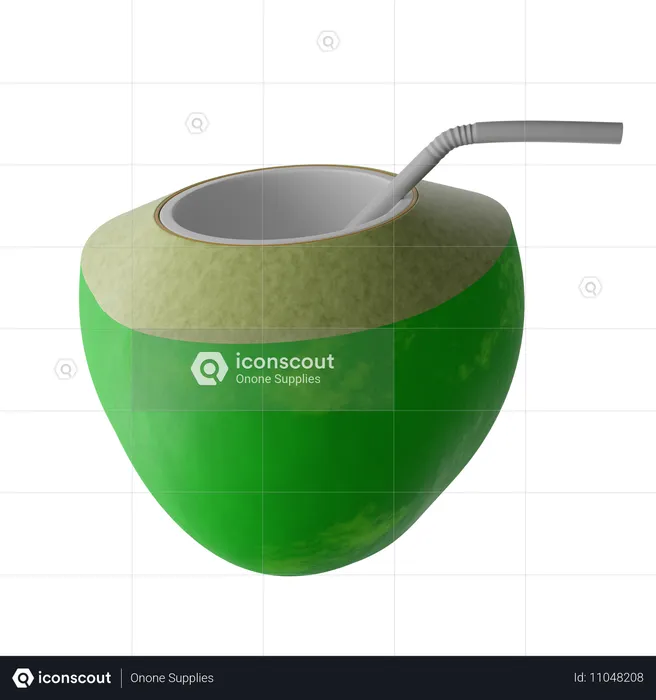 Coconut Drink  3D Icon