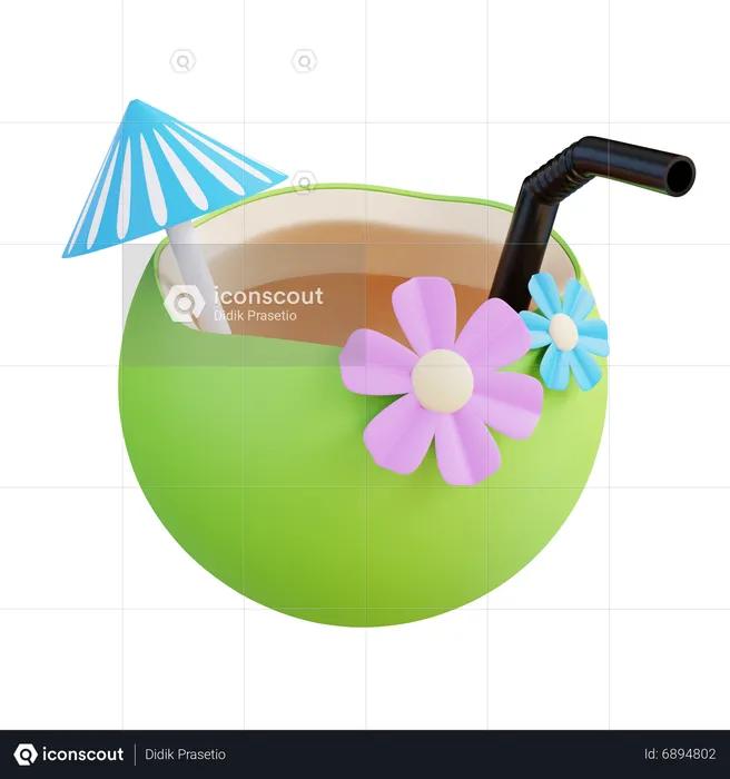 Coconut Drink  3D Icon