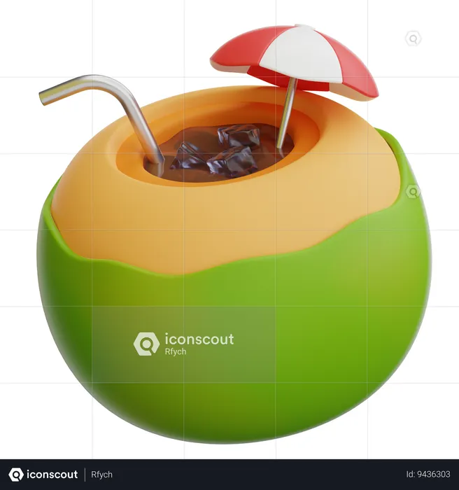 Coconut Juice  3D Icon