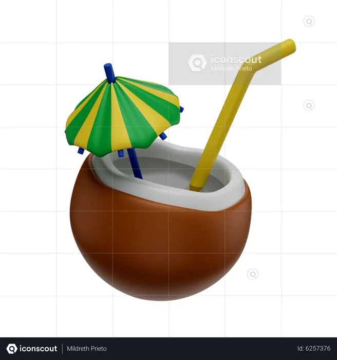 Coconut Juice  3D Icon