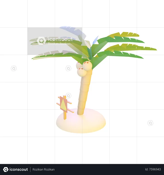 Coconut Tree  3D Icon