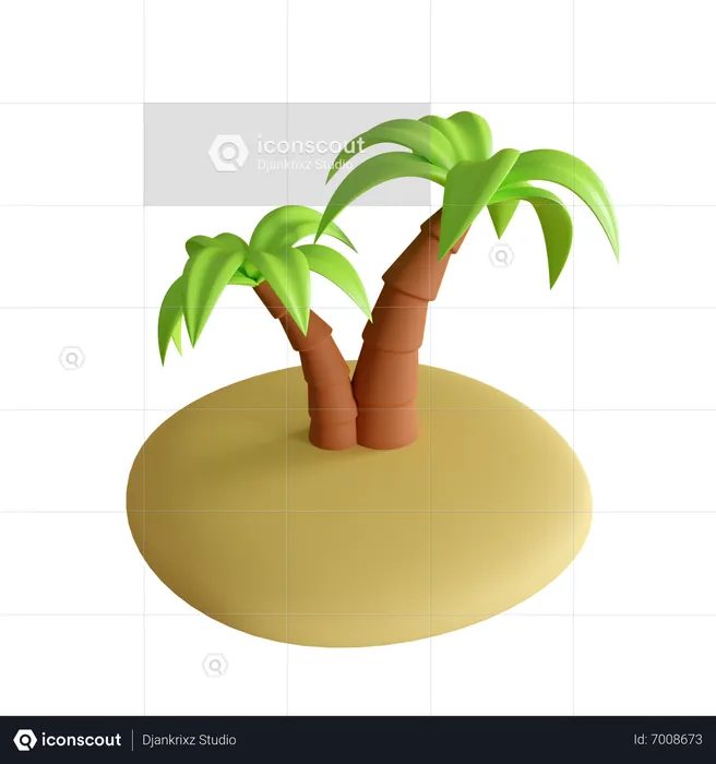 Coconut Tree  3D Icon