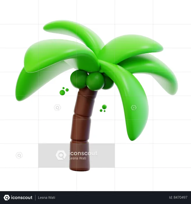 Coconut Tree  3D Icon