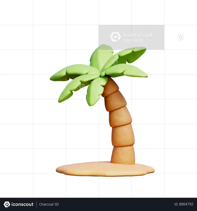 Coconut tree  3D Icon