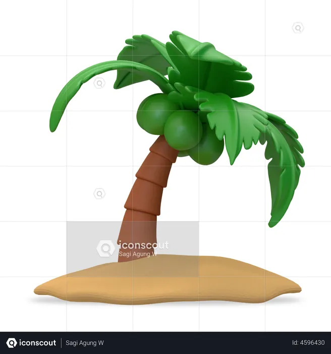 Coconut Tree  3D Illustration