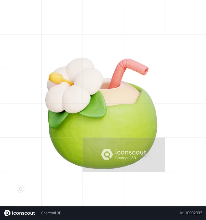 Coconut Water  3D Icon