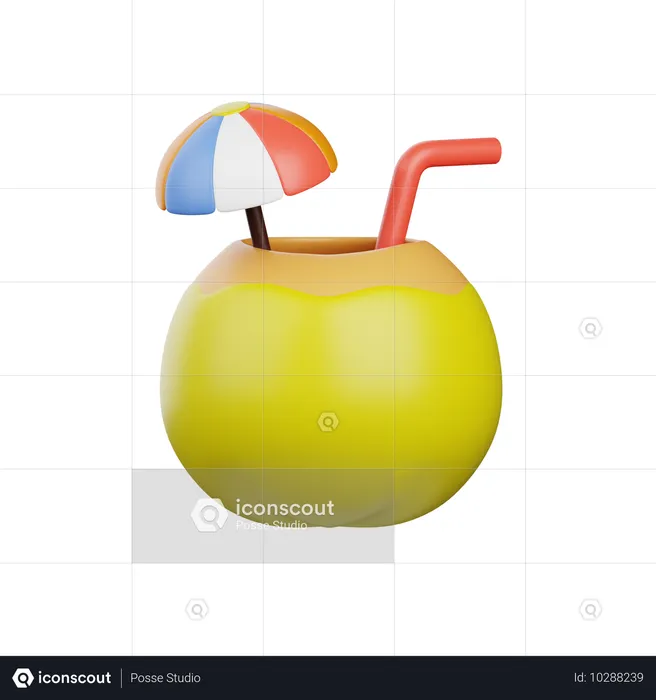 Coconut Water  3D Icon