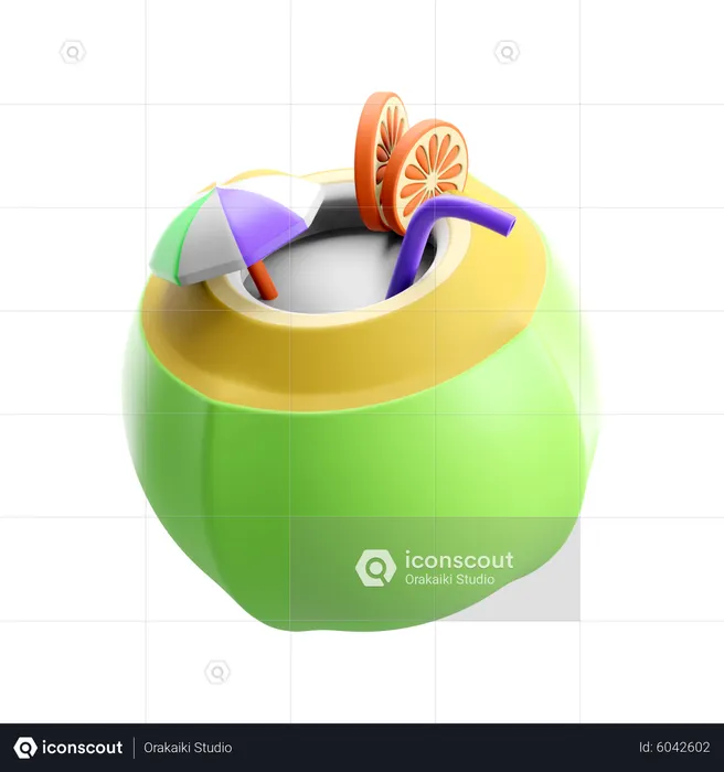 Coconut Water  3D Icon