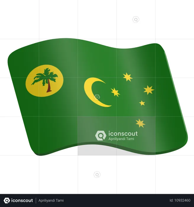 Cocos islands  3D Icon